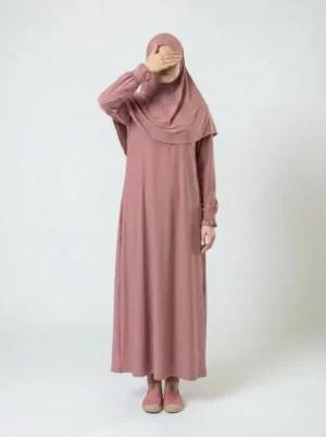 Abaya burkini déperlant rose Abaya burkini déperlant rose